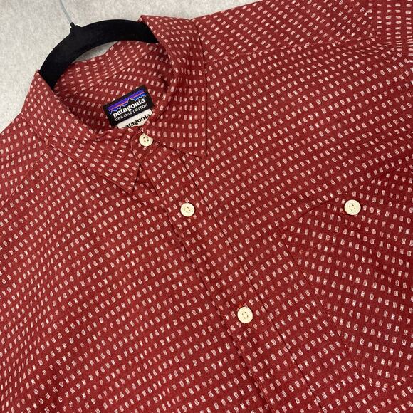 Patagonia Mens M Go To Shirt Organic Cotton Blend Short Sleeve Button Up - Picture 1 of 6